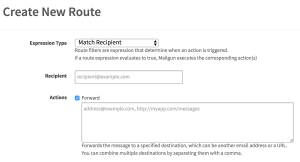 Mailgun route